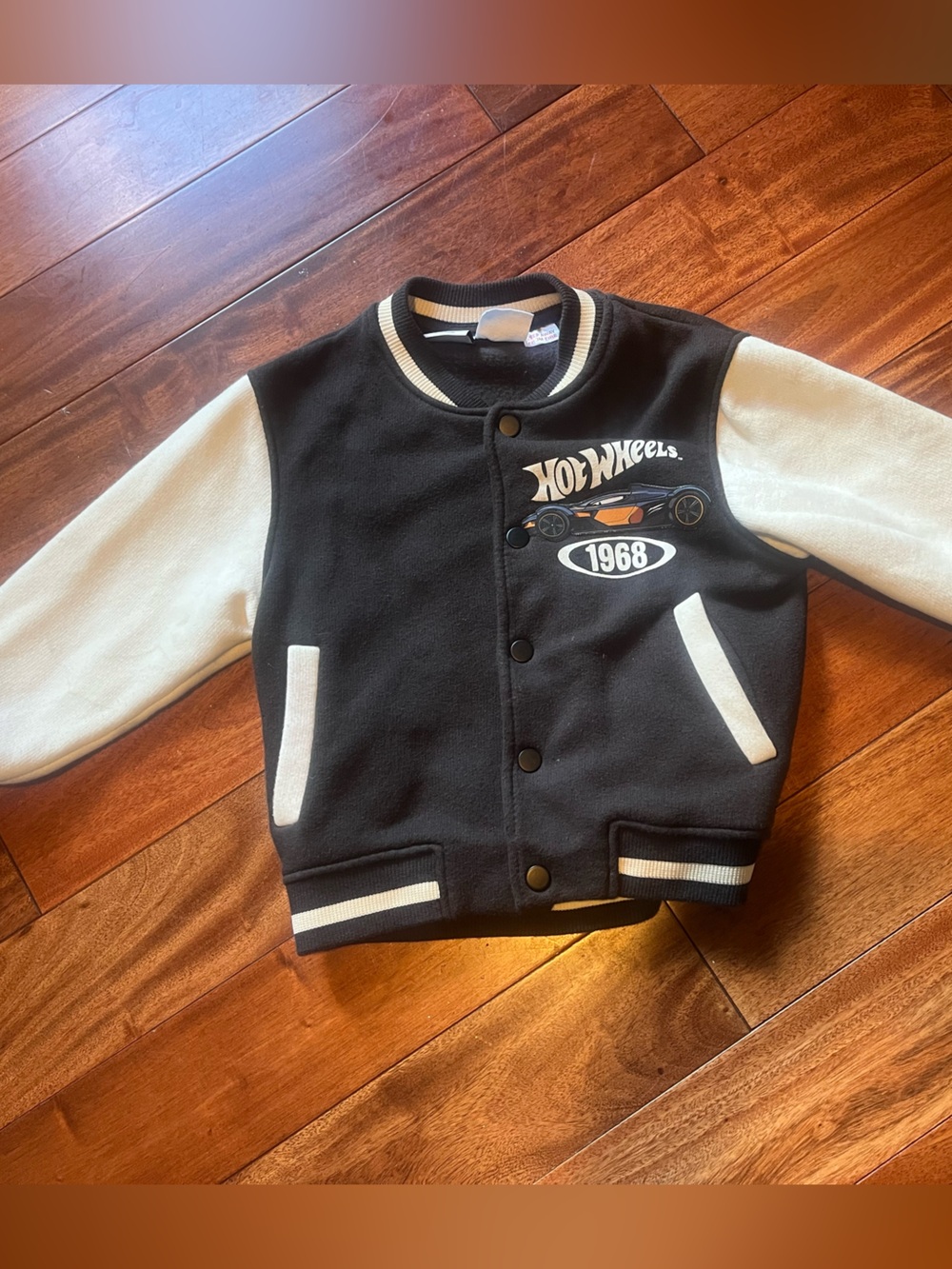 Zara Black Jacket with Cream Stripe Collar